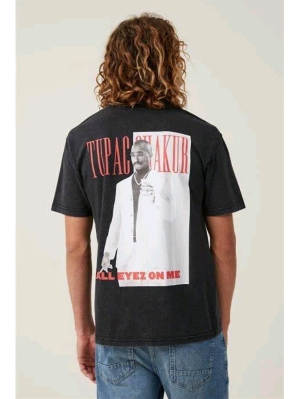 Cotton On Tupac Shakur All Eyez on Me Loose Fit Graphic T-Shirt - Men's XL